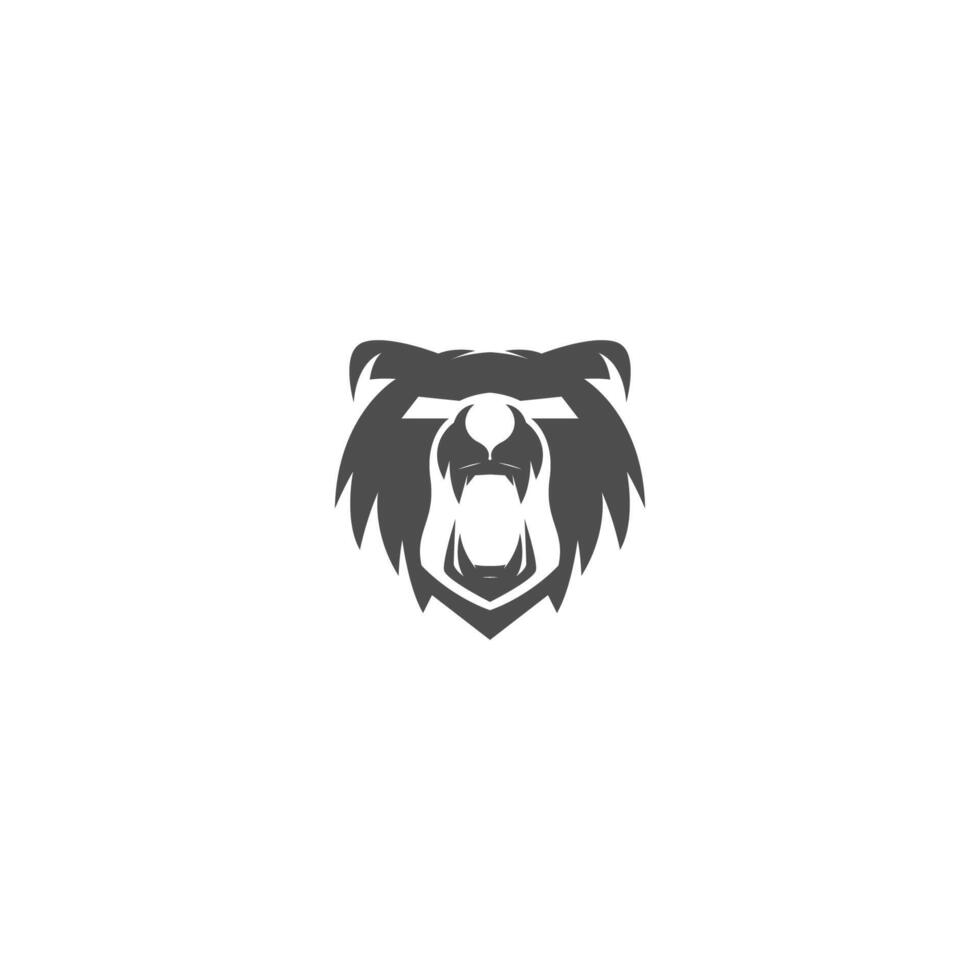 orso icona logo design illustrazione vettore