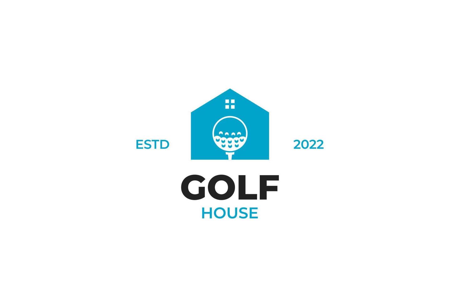 piatto golf Casa logo icona vettore illustrazione idea