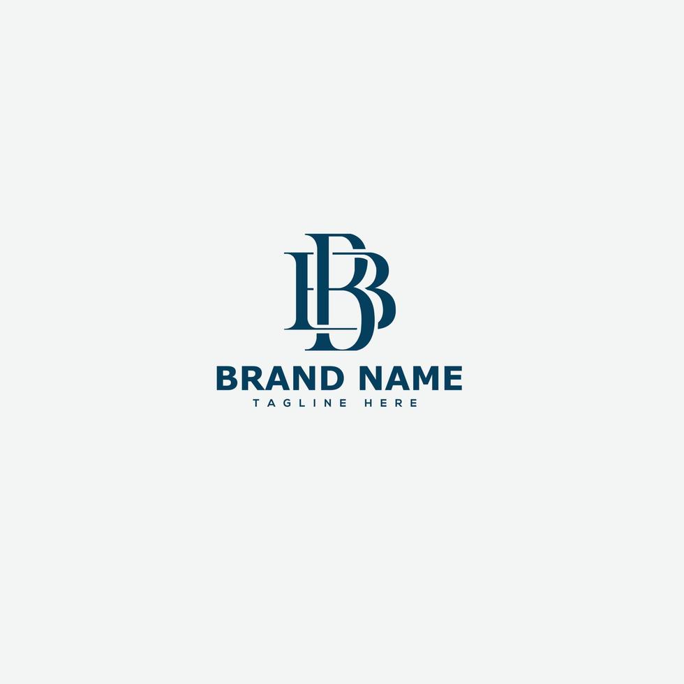 elemento di branding grafico vettoriale del modello di progettazione del logo bb.