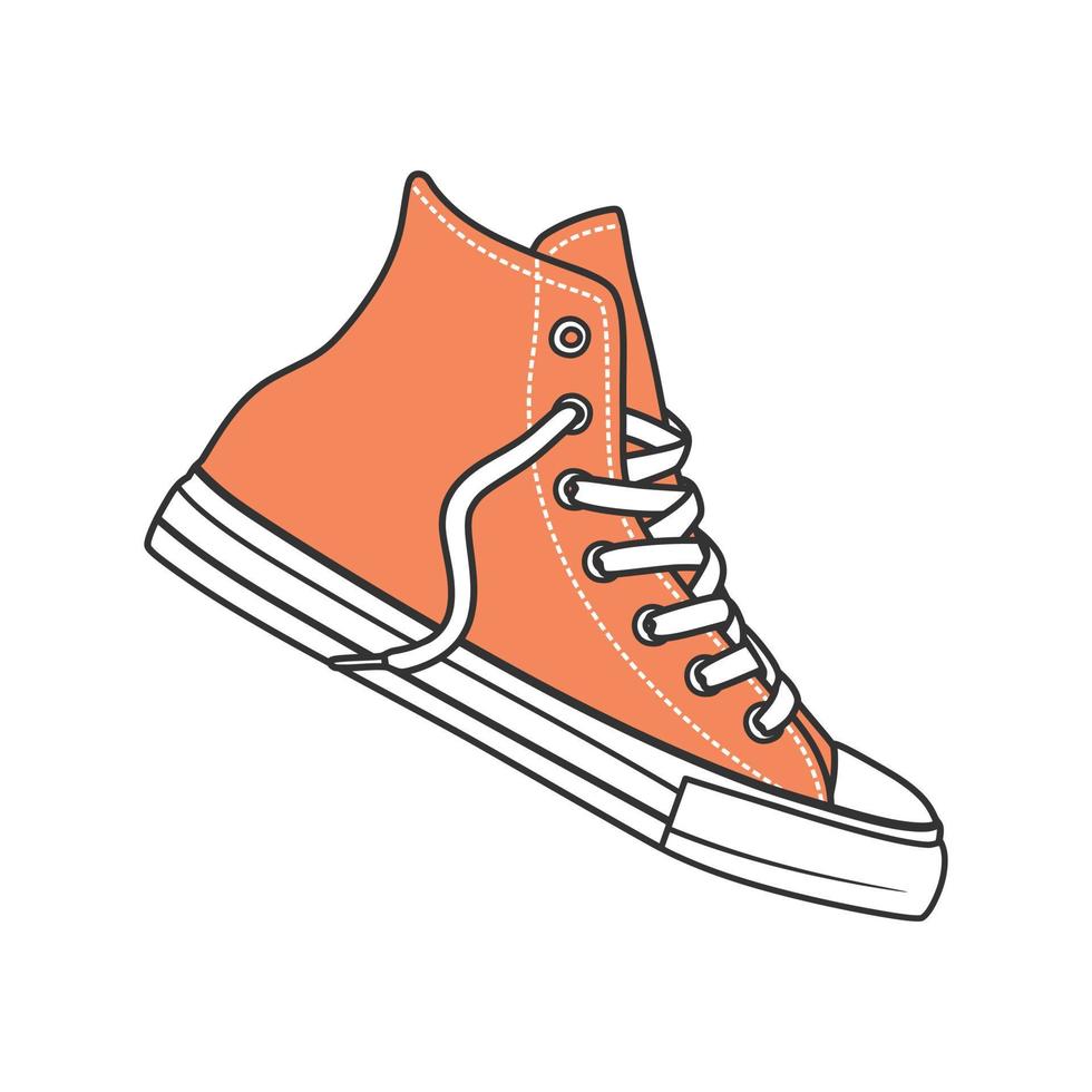 scarpe da ginnastica scarpe vettore illustrazione con colore