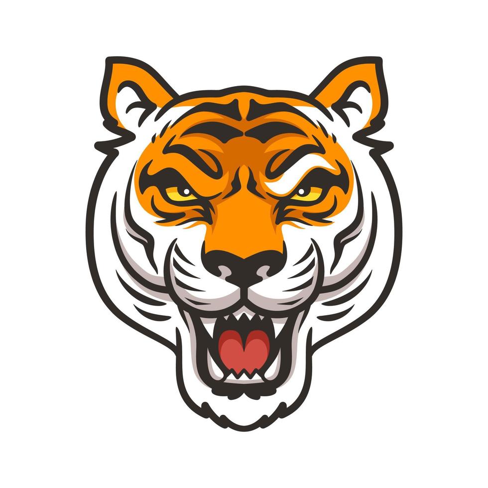 tigre testa vettore illustrazione grafico portafortuna