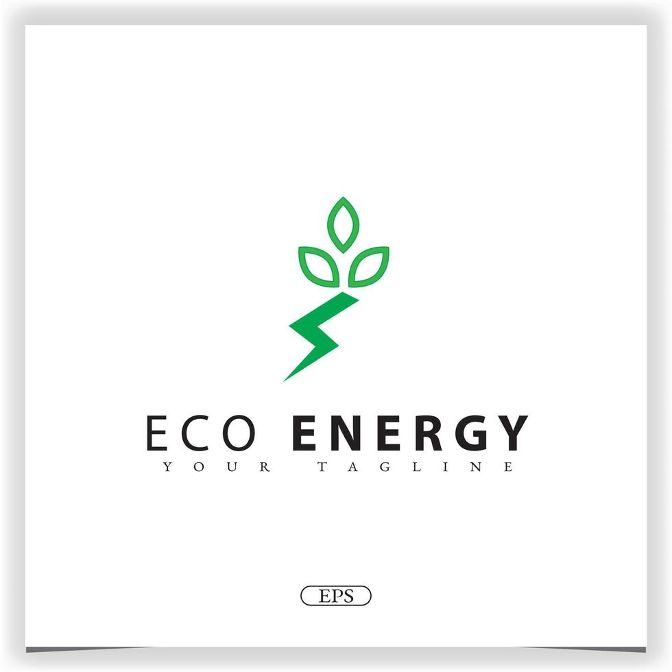 eco energia logo premio elegante modello vettore eps 10