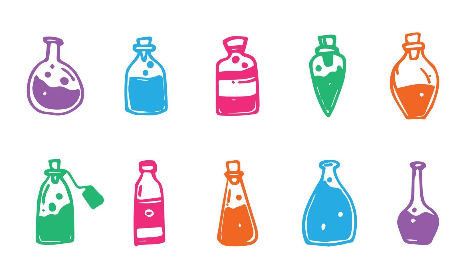 semplice illustrazione di un' colorato veleno bottiglia vettore