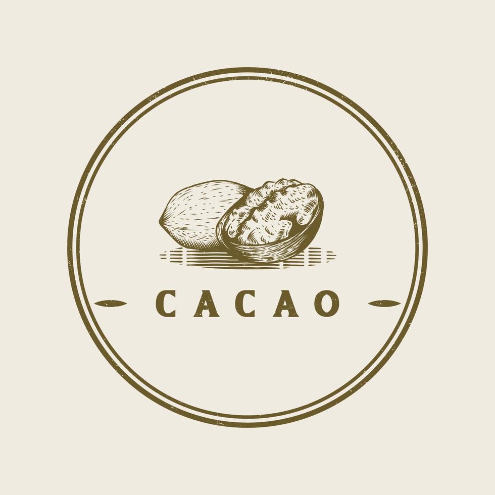 cacao Vintage ▾ logo vettore