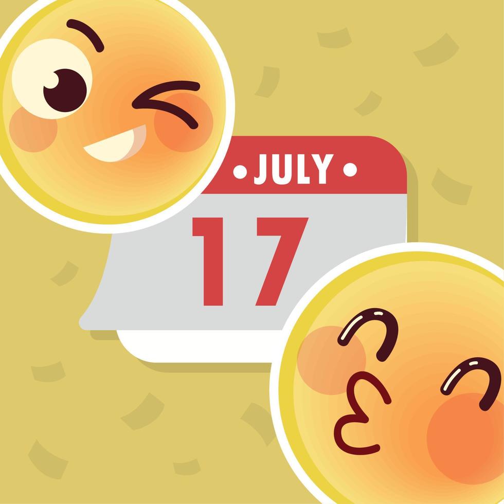 emoji giorno celebrazione vettore