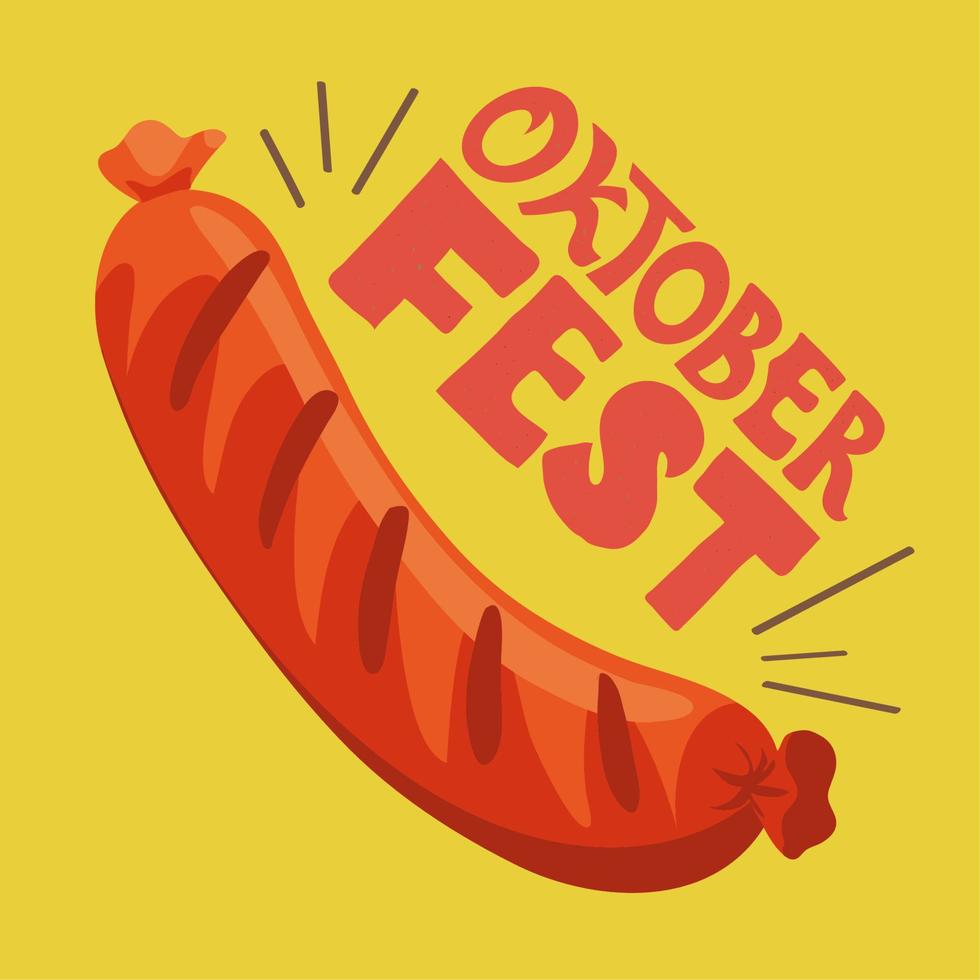 oktoberfest salsiccia cibo vettore