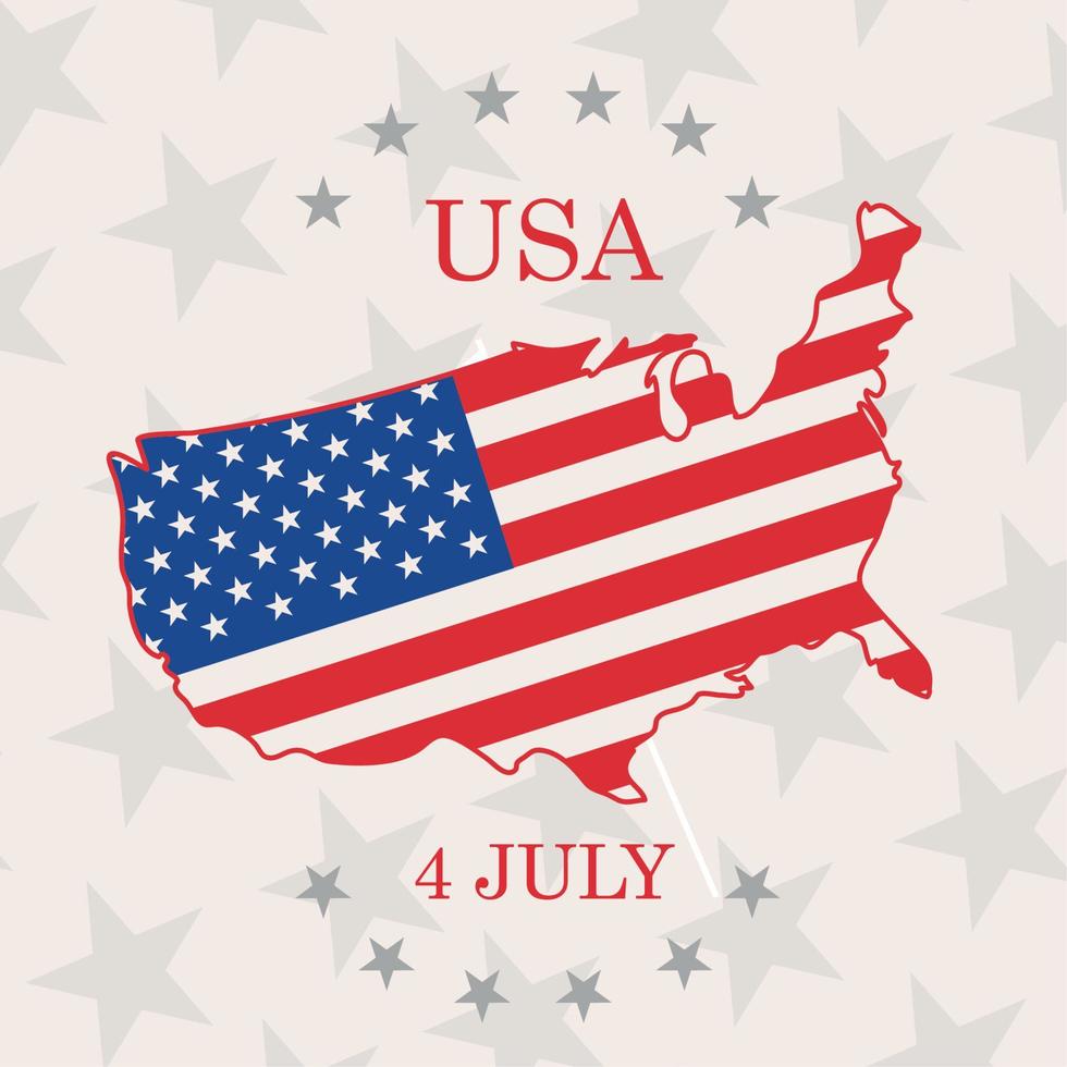 Stati Uniti d'America 4 ° luglio indipendenza giorno vettore