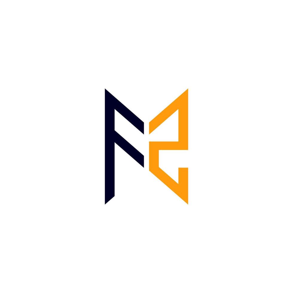 fz lettera logo creativo design con vettore grafico, fz semplice e moderno logo.