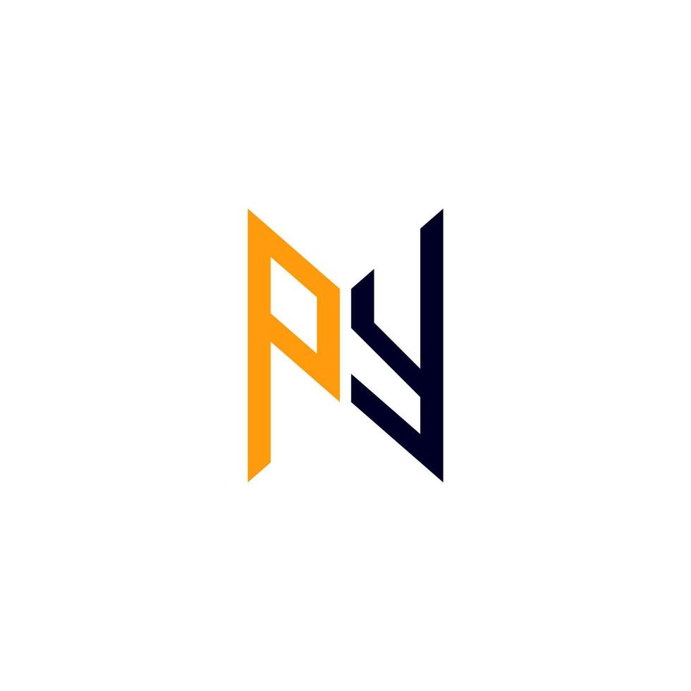 py lettera logo design creativo con grafica vettoriale, py logo semplice e moderno. vettore