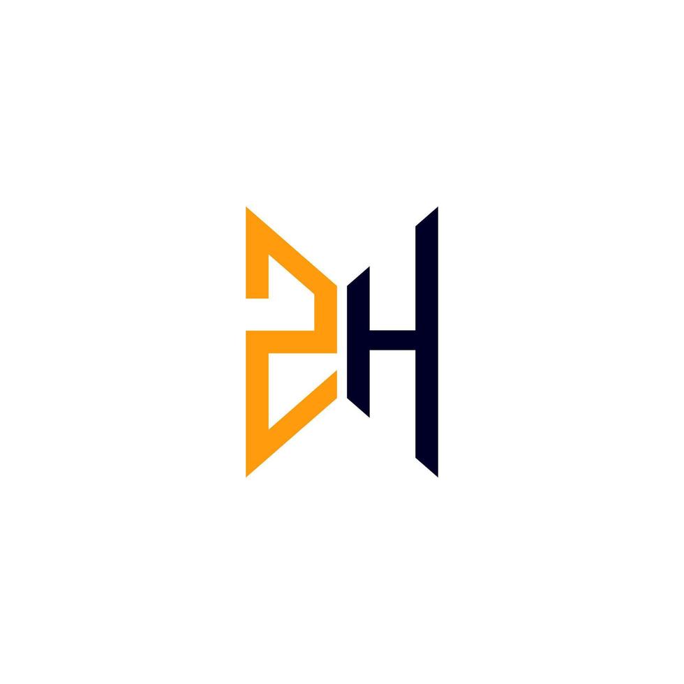 zh lettera logo design creativo con grafica vettoriale, zh logo semplice e moderno. vettore