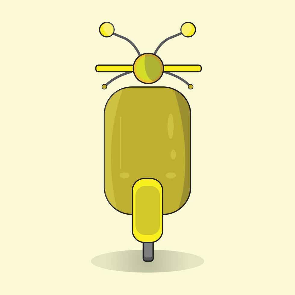 retrò scooter illustrazione guidare e viaggio veicolo con il motore velocità piace motocicletta vettore