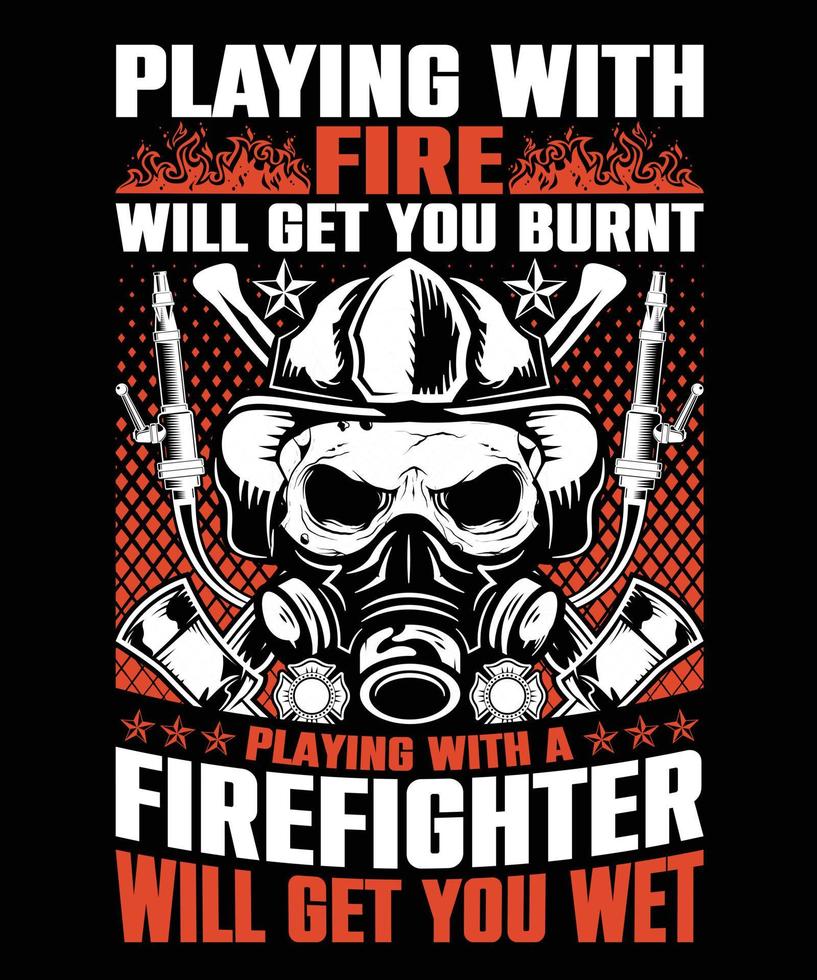 1 pompiere sicurezza guerriero vigile del fuoco grafico vettore silhouette maglietta