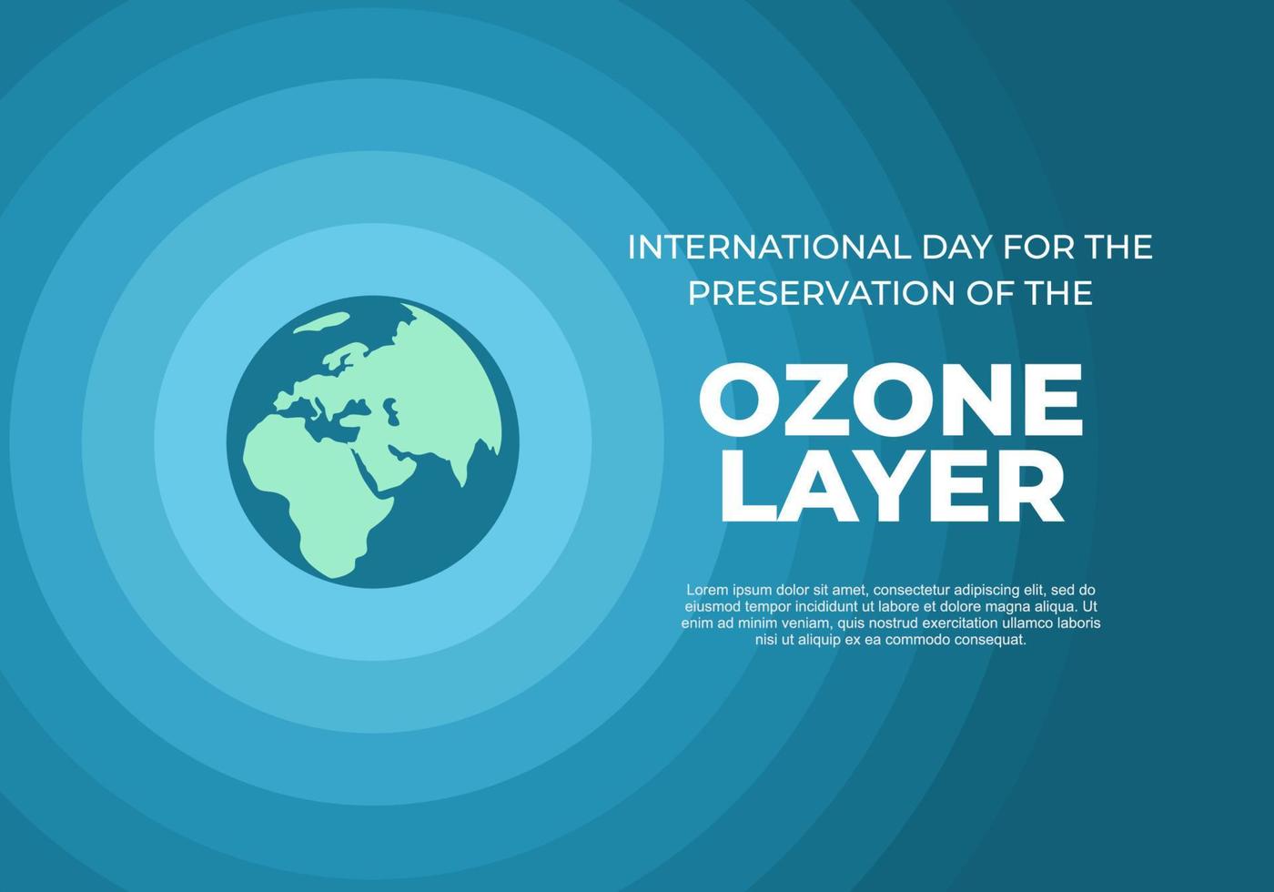 internazionale giorno per il preservazione di il ozono strato sfondo vettore