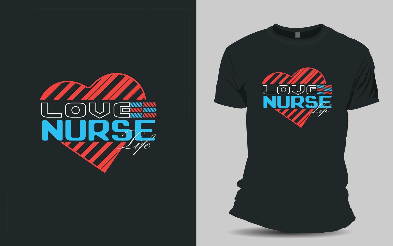 design t-shirt da infermiera vettore
