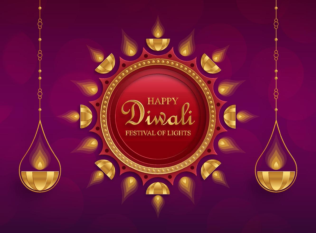 contento Diwali vettore illustrazione. festivo Diwali e deepawali carta. il indiano Festival di luci