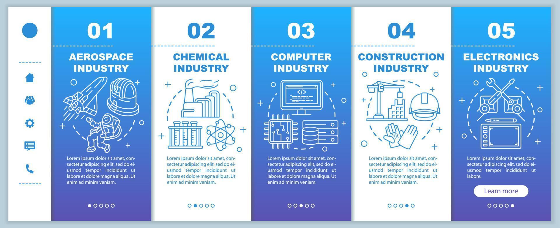 secondo settore di economia onboarding mobile ragnatela pagine vettore modello. di risposta smartphone sito web interfaccia idea con lineare illustrazioni. pagina web Procedura dettagliata passo schermi. colore concetto