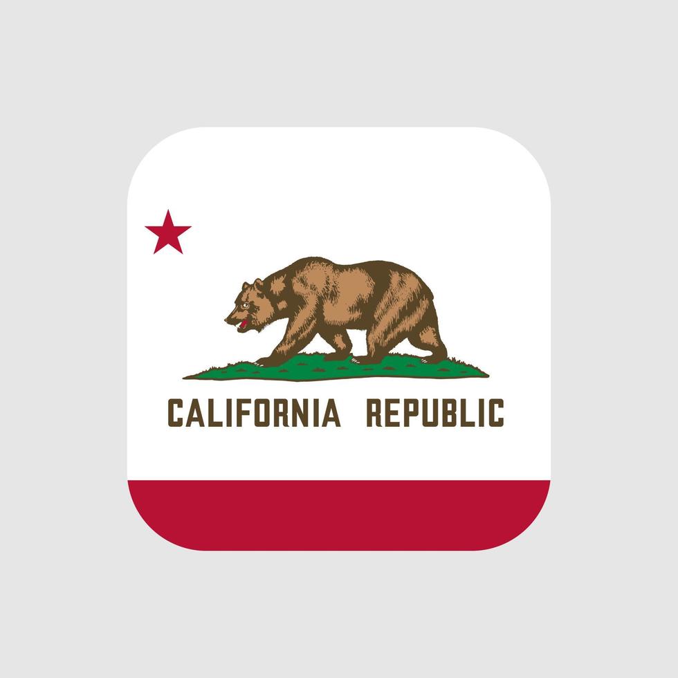 California stato bandiera. vettore illustrazione.