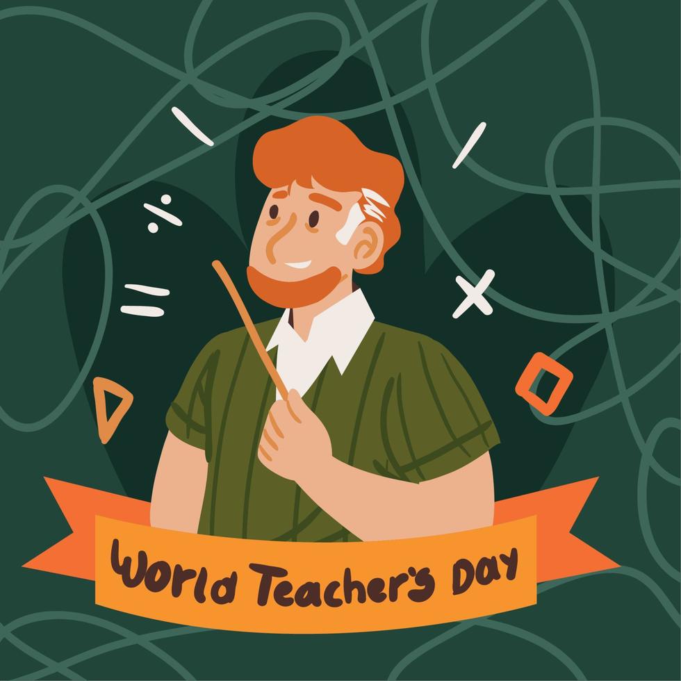 giornata mondiale degli insegnanti vettore
