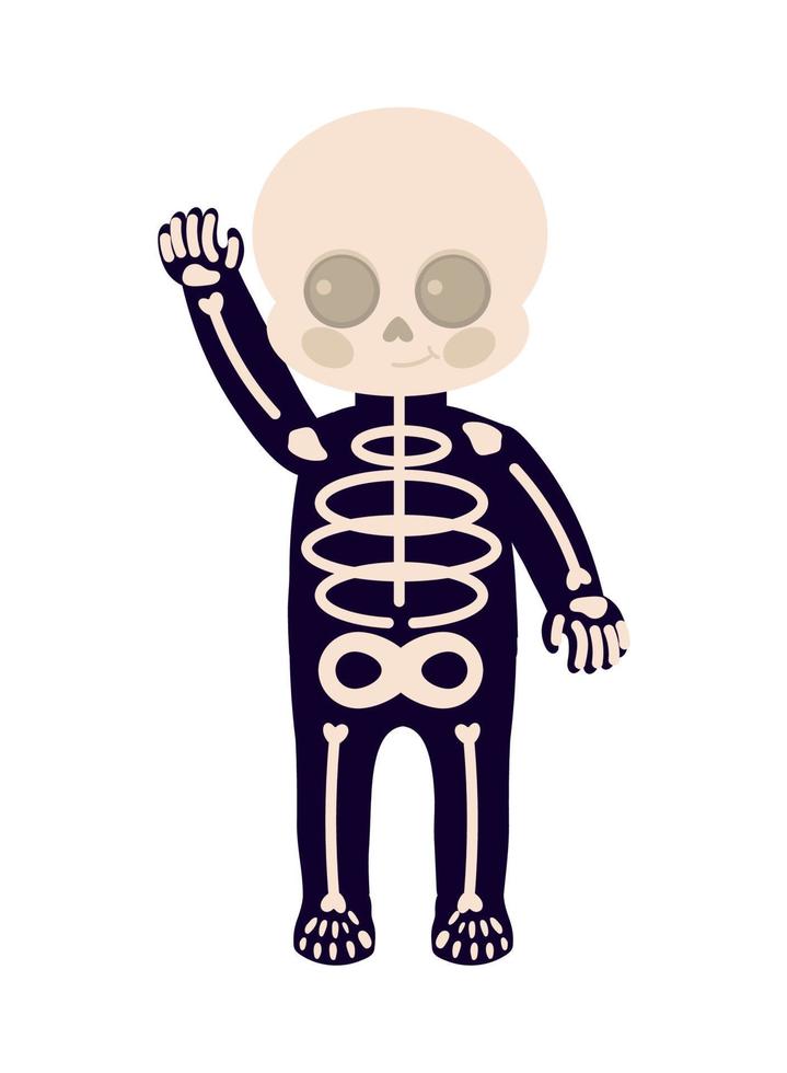 Halloween scheletro personaggio vettore
