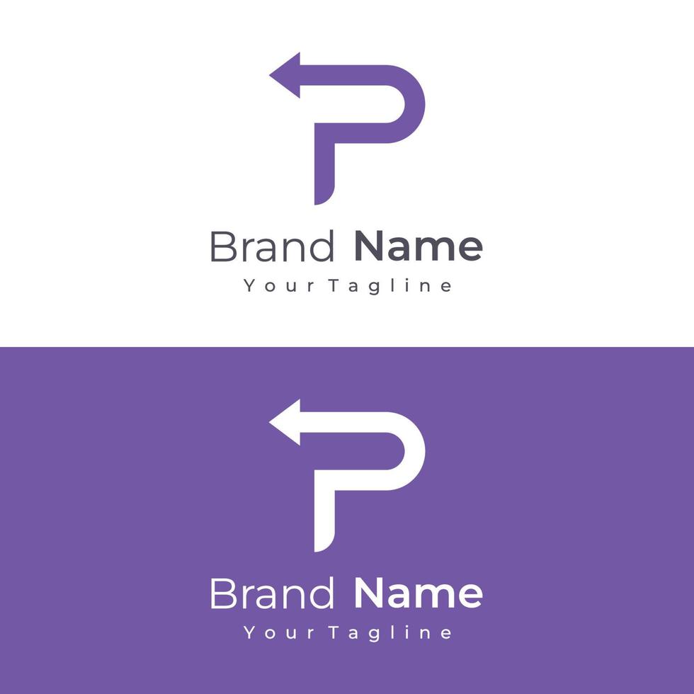 astratto logo design elemento iniziale lettera p monogramma. lussuoso, elegante e minimalista simbolo. logo può essere Usato per marca, identità e altri. vettore