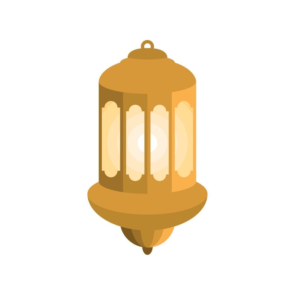 islamico d'oro lanterna vettore