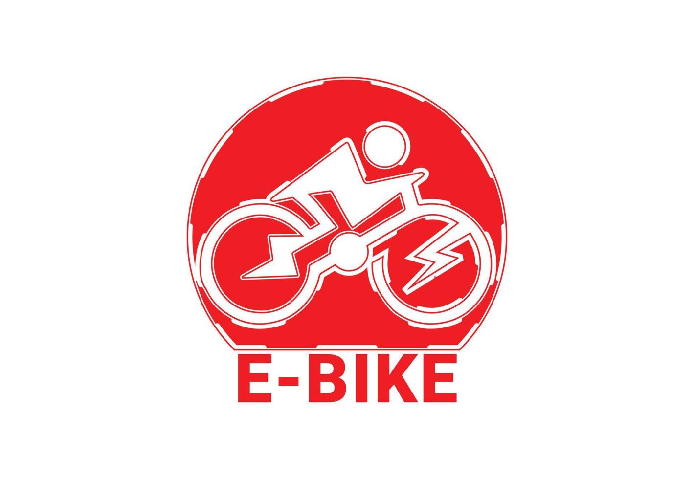 e bicicletta logo e icona design modello vettore