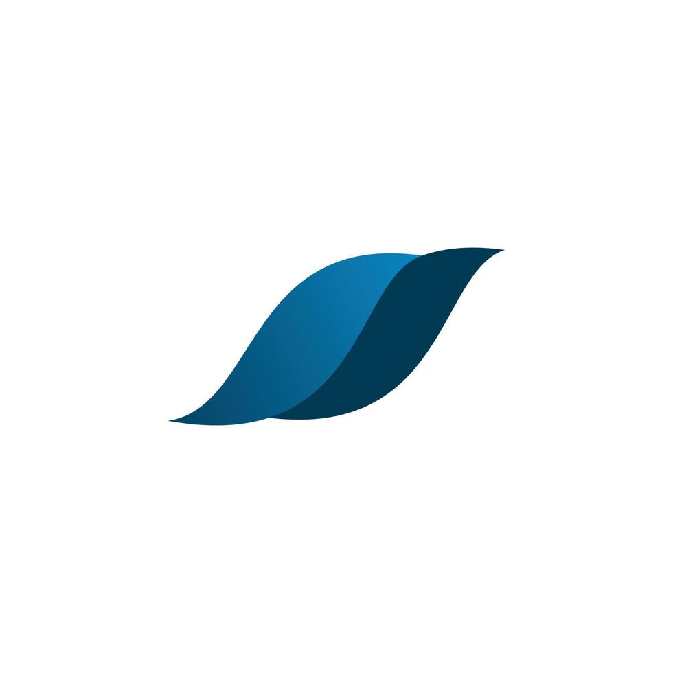 blu onda forma logo design vettore