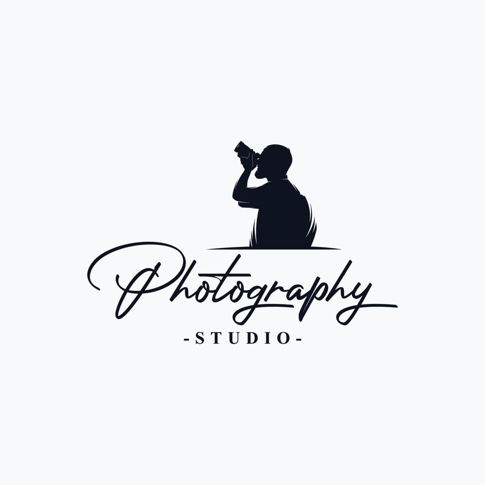 fotografo logo design vettore ispirazione