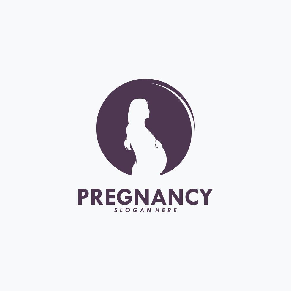 gravidanza logo design vettore modello