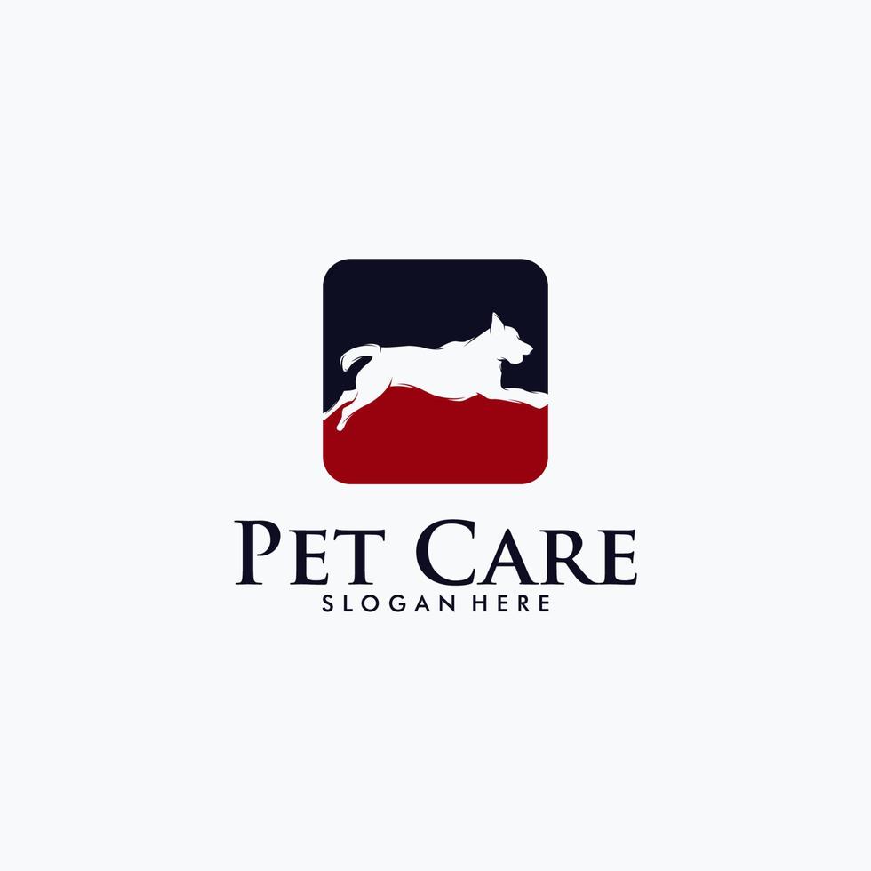 vettore animale domestico negozio logo design modello