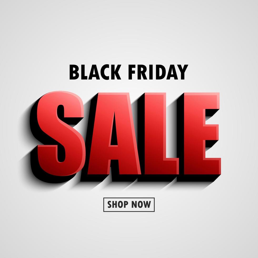 vettore illustrazione di nero Venerdì grande vendita striscione, sconto e grande vendita