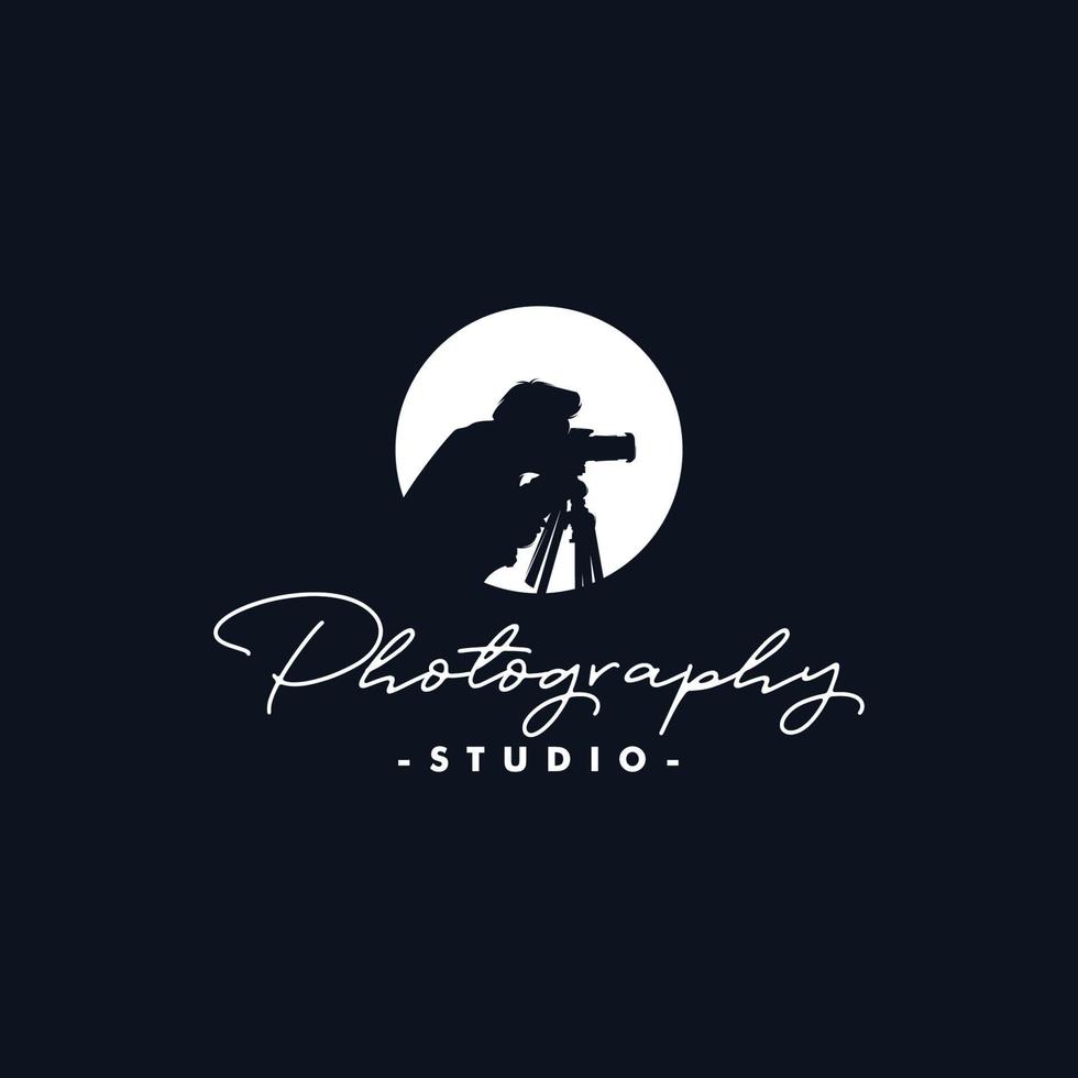 fotografo logo design vettore ispirazione