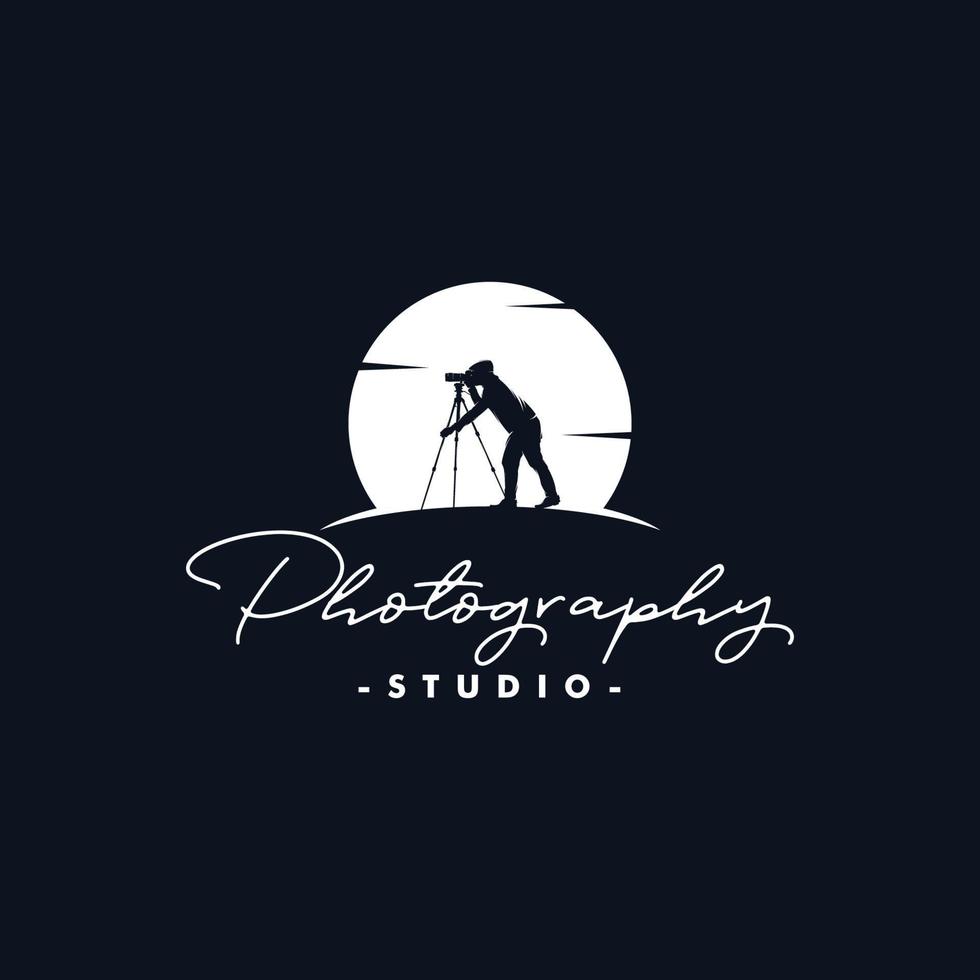 fotografo logo design vettore ispirazione