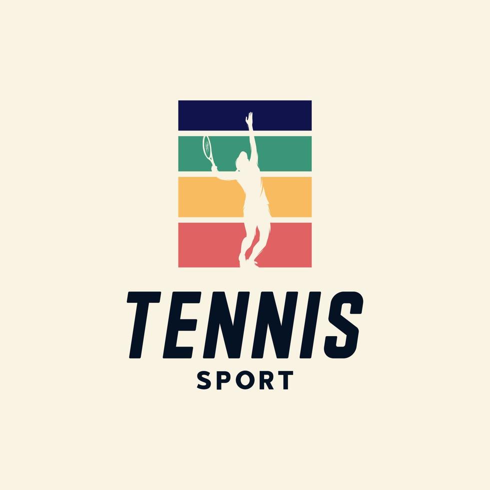 Vintage ▾ tennis club logo design vettore illustrazione