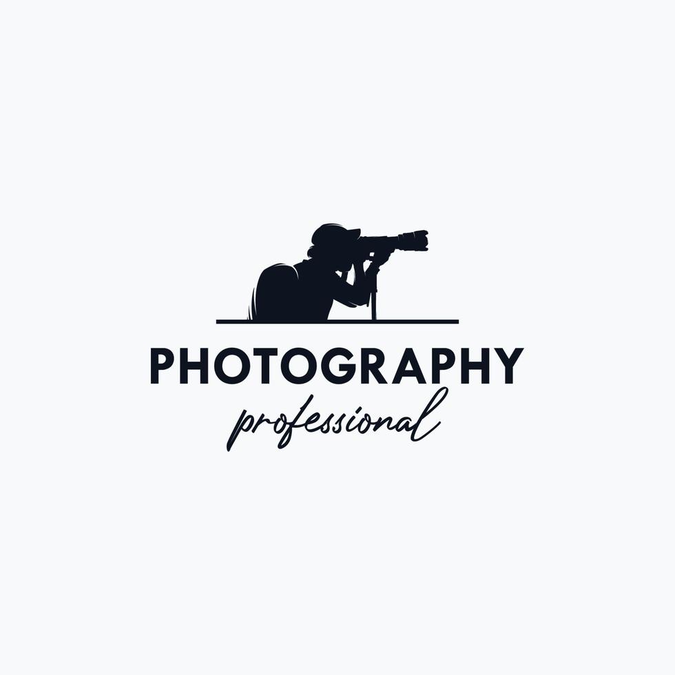 fotografo logo design vettore ispirazione
