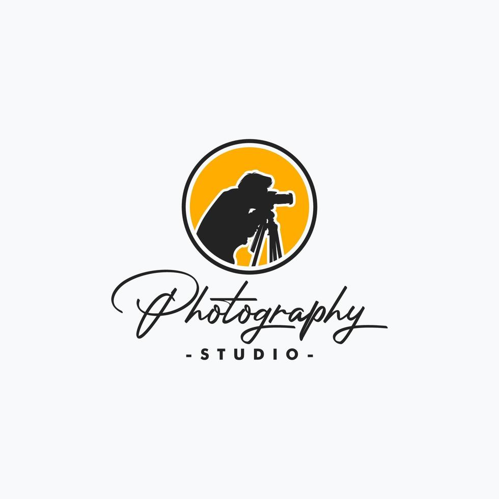 fotografo logo design vettore ispirazione