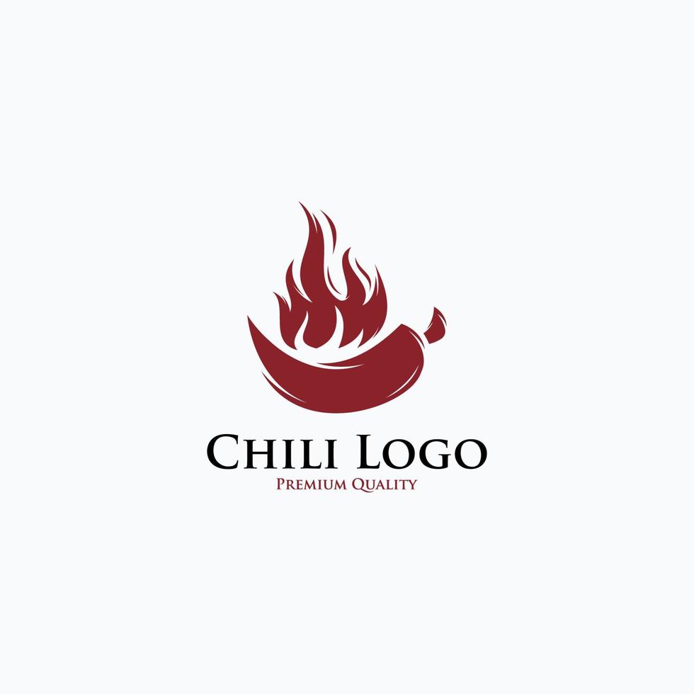 caldo chili speziato cucina logo design vettore