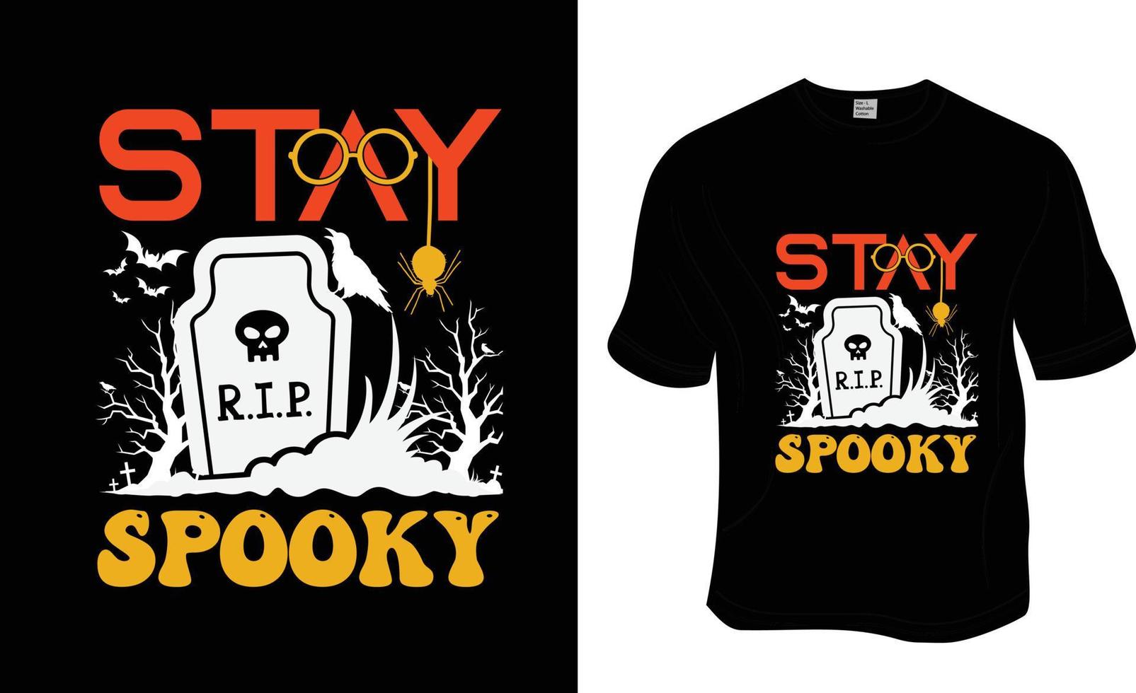 restare sinistro, Halloween maglietta design. pronto per Stampa per abbigliamento, manifesto, e illustrazione. moderno, semplice, lettering maglietta vettore. vettore