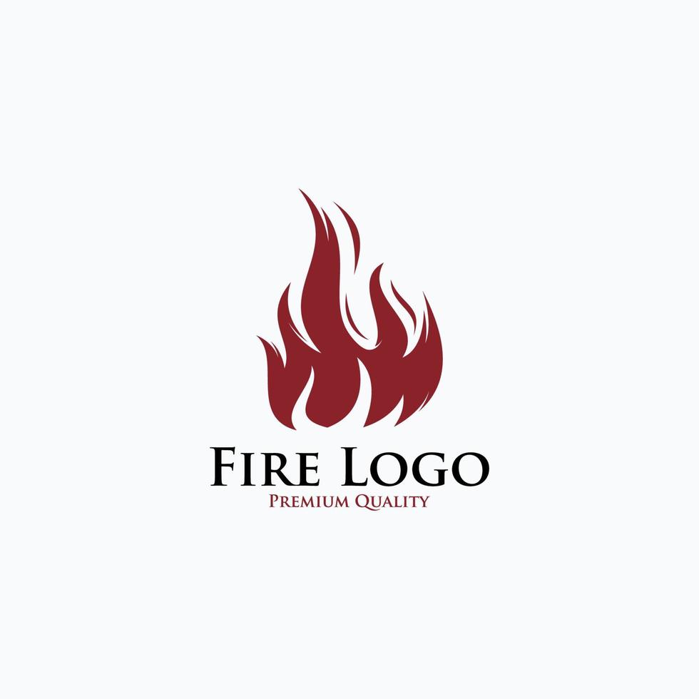 fuoco fiamma logo design vettore