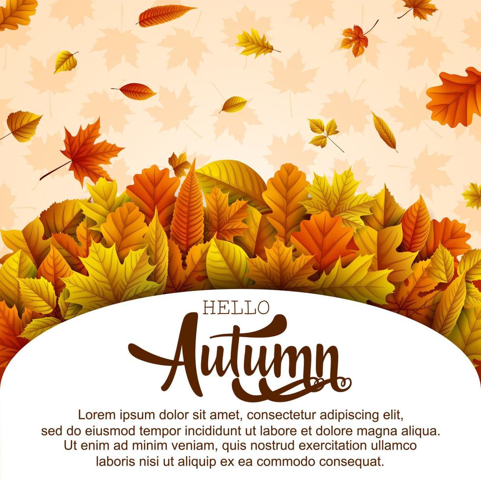 sfondo di foglie d'autunno vettore