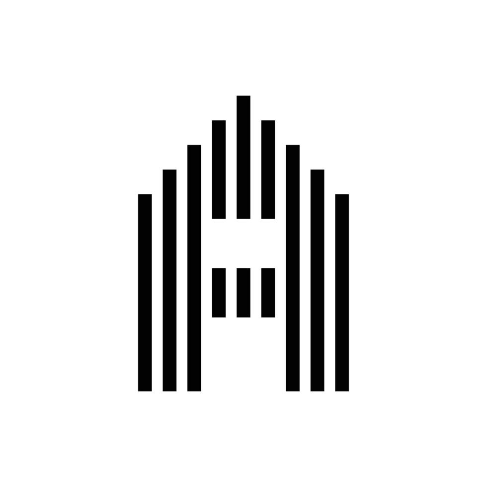 lettera moderna un design con logo monogramma vettore