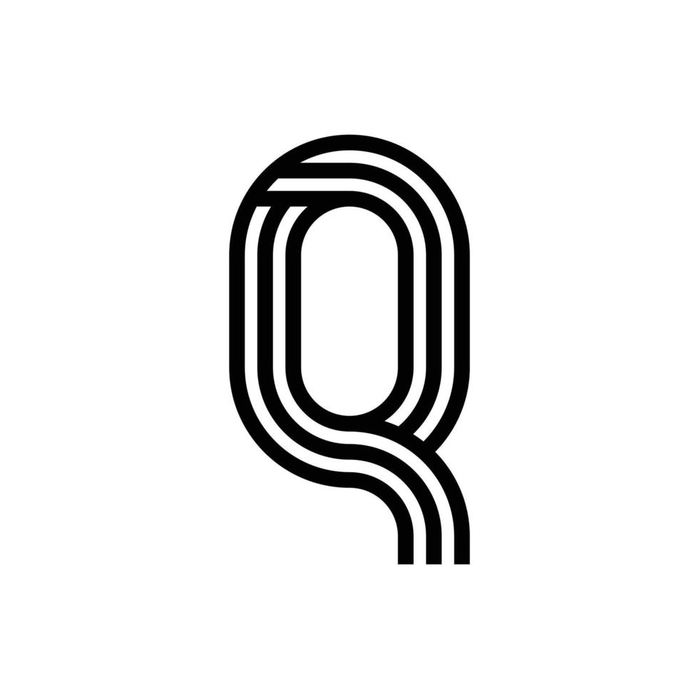 design moderno del logo del monogramma della lettera q vettore
