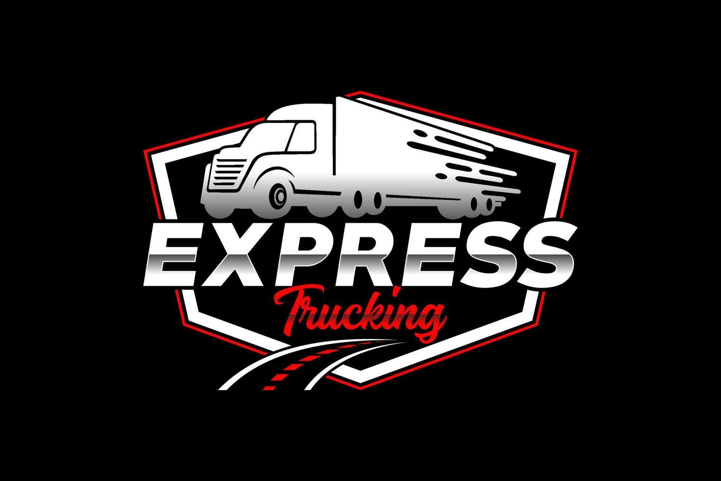 vettore del modello di logo astratto della siluetta del camion. adatto per il logo del carico, camion del carico di consegna, logo logistico