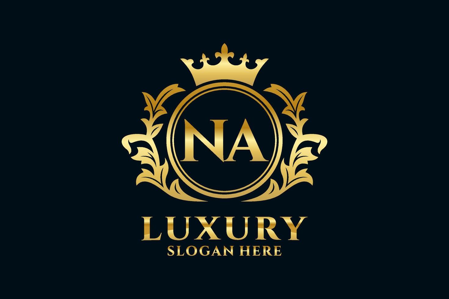 iniziale n / A lettera reale lusso logo modello nel vettore arte per lussuoso il branding progetti e altro vettore illustrazione.