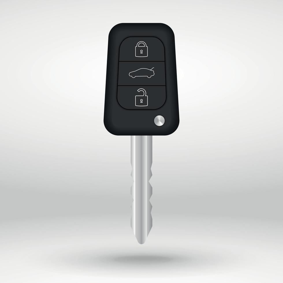 illustrazione di auto chiave con pulsanti vettore