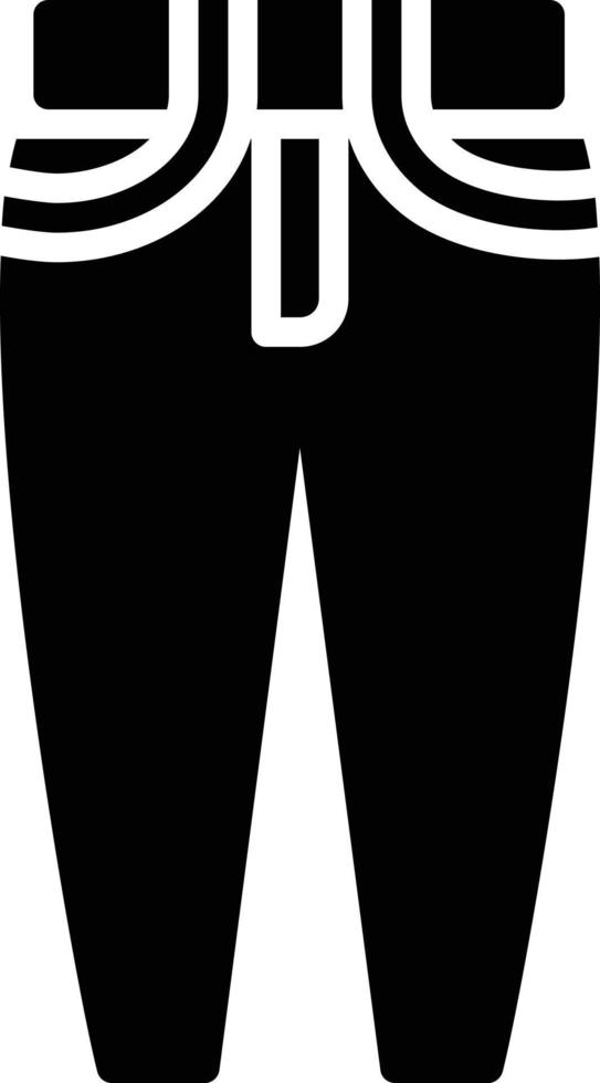 icona del glifo dei jeans vettore