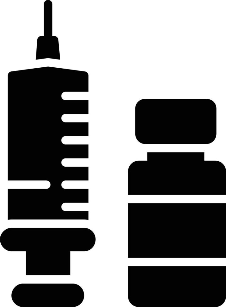 icona del glifo del vaccino vettore