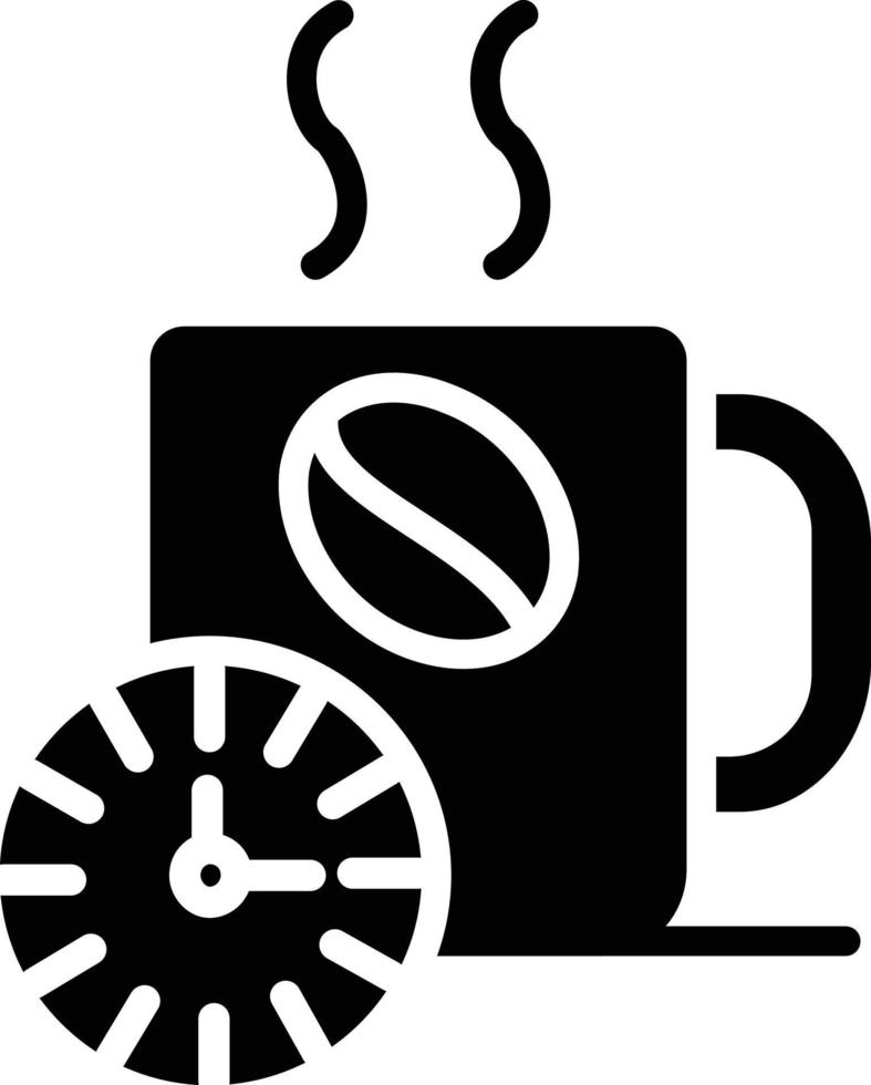 caffè tempo glifo icona vettore