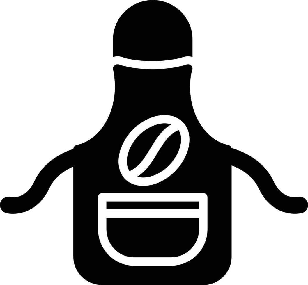 icona del glifo con grembiule vettore