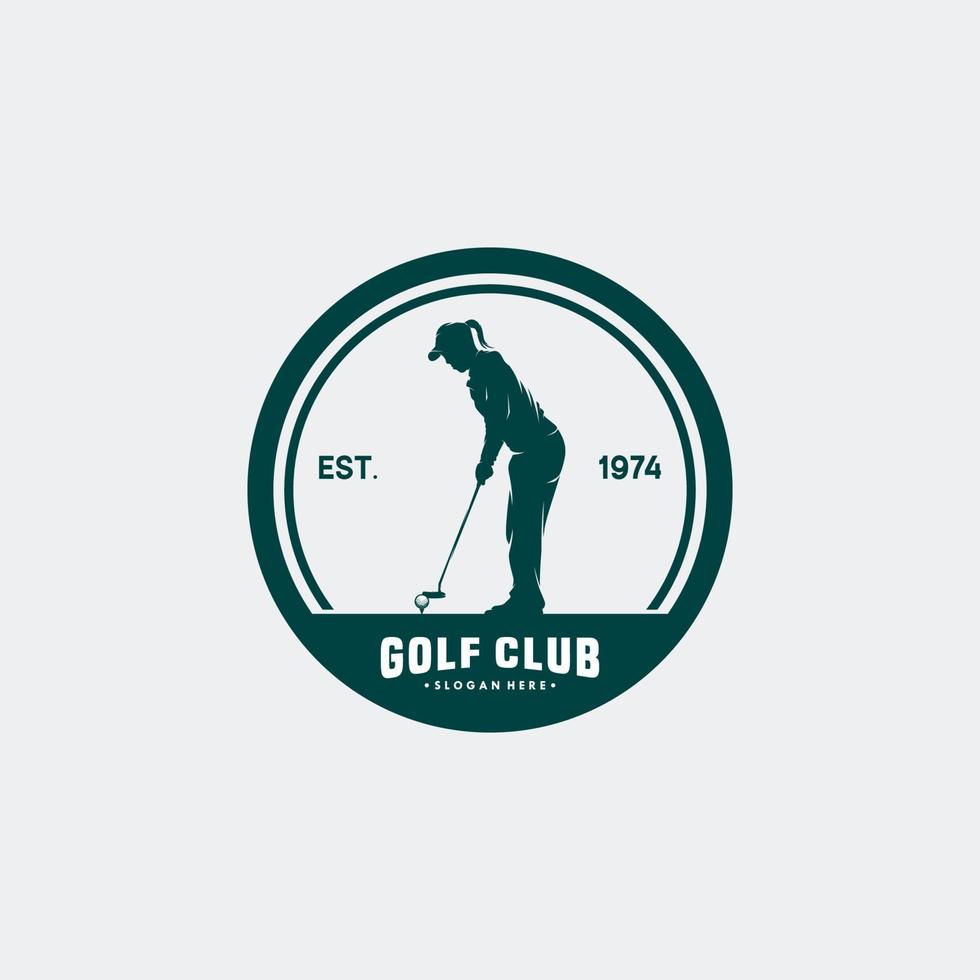 golf sport logo modello design vettore